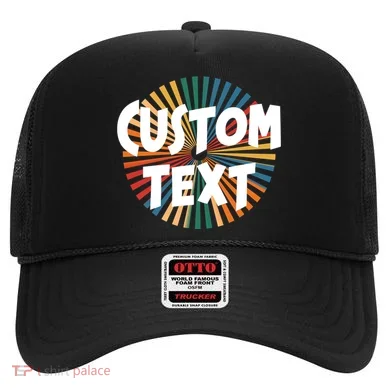 Custom Text Retro Colorful Logo Personalized Design Hat