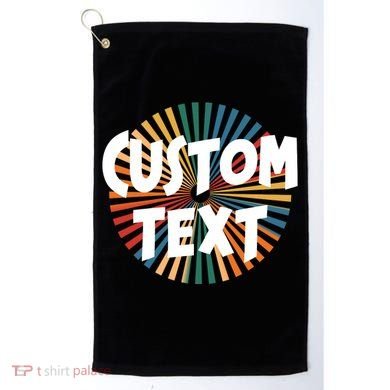 Custom Text Retro Colorful Logo Personalized Design Golf Towel