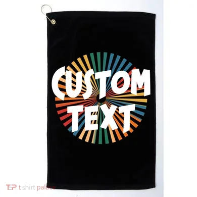 Custom Text Retro Colorful Logo Personalized Design Golf Towel