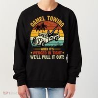 Camel Towing Retro Adult Humor Saying Funny Halloween Gift Women's Sweatshirt thumb 0