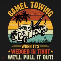 Camel Towing Retro Adult Humor Saying Funny Halloween Gift Doggie Tank thumb 4