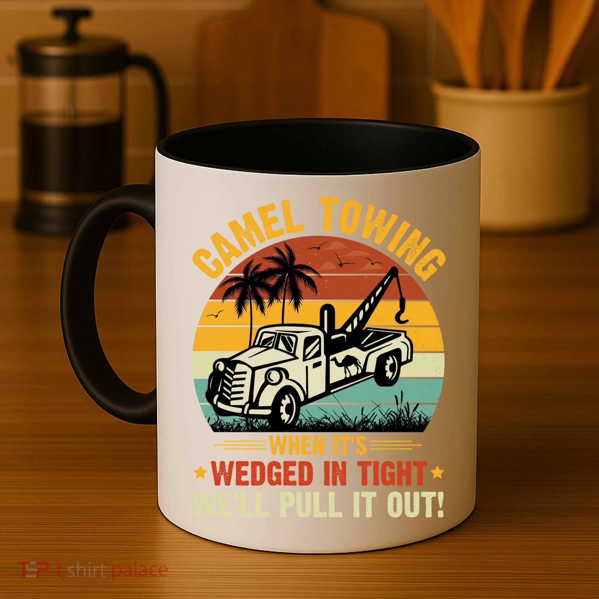 Camel Towing Retro Adult Humor Saying Funny Halloween Gift Coffee Mug