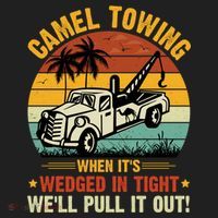 Camel Towing Retro Adult Humor Saying Funny Halloween Gift Beanie thumb 2