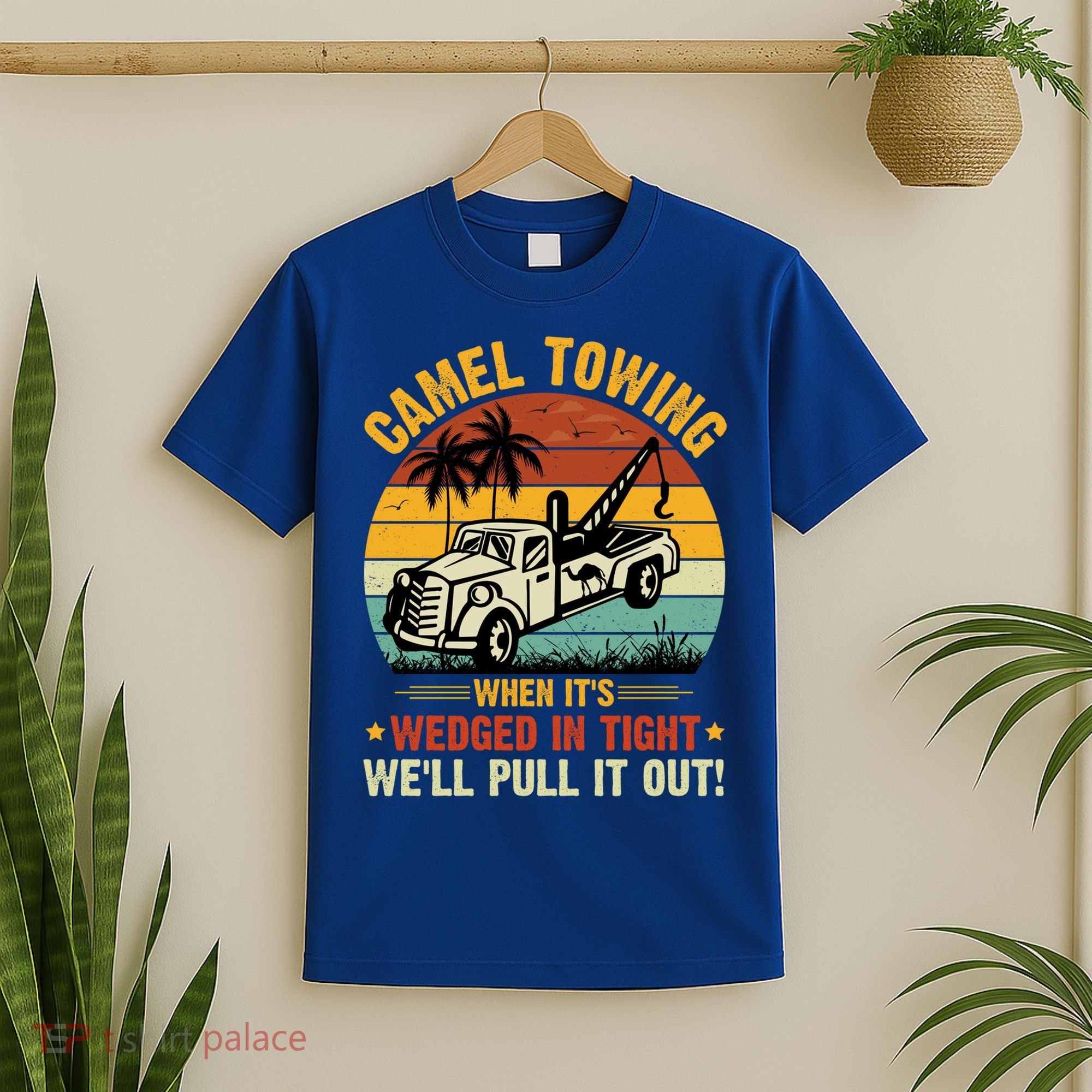 Camel Towing Retro Adult Humor Saying Funny Halloween Gift T-Shirt