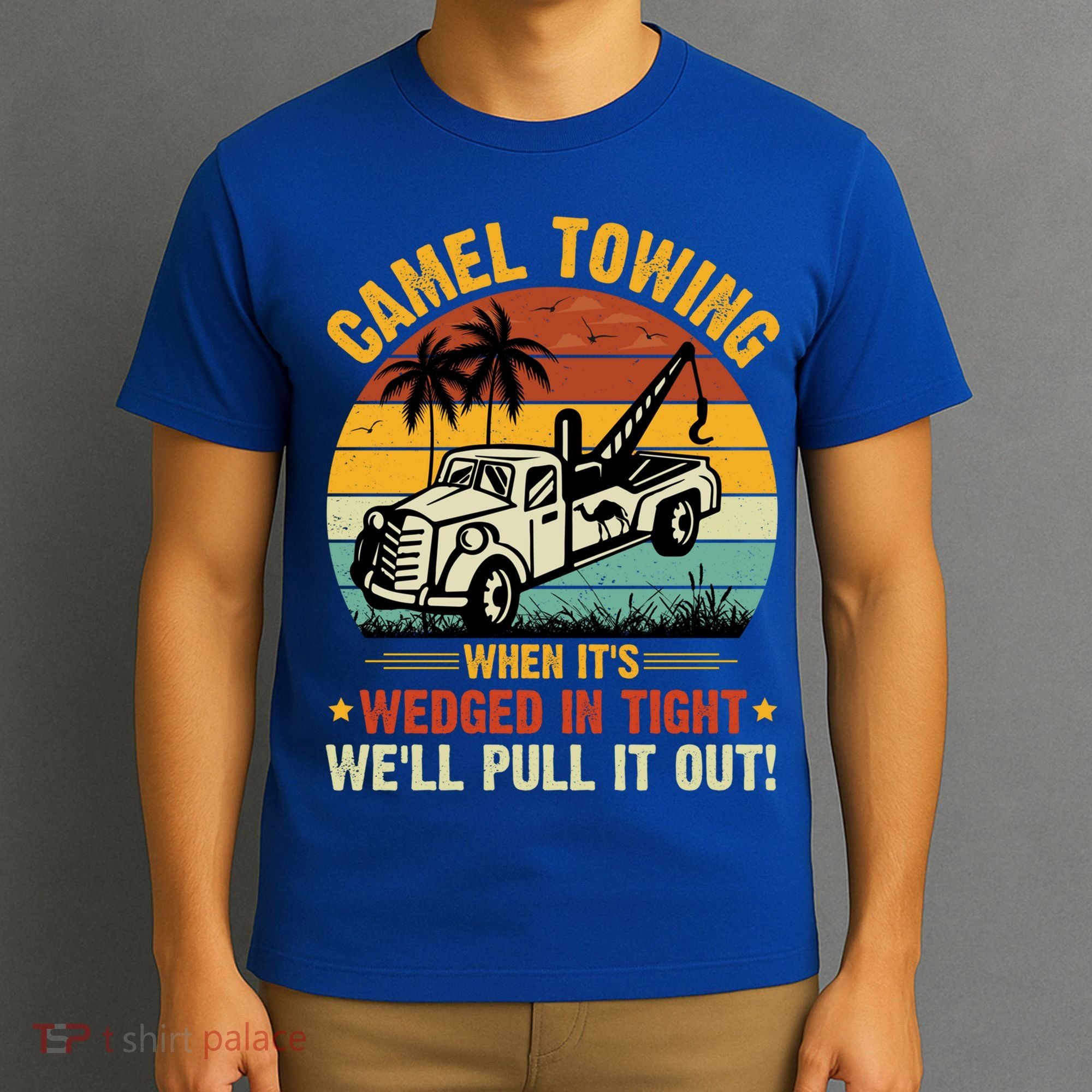 Camel Towing Retro Adult Humor Saying Funny Halloween Gift T-Shirt