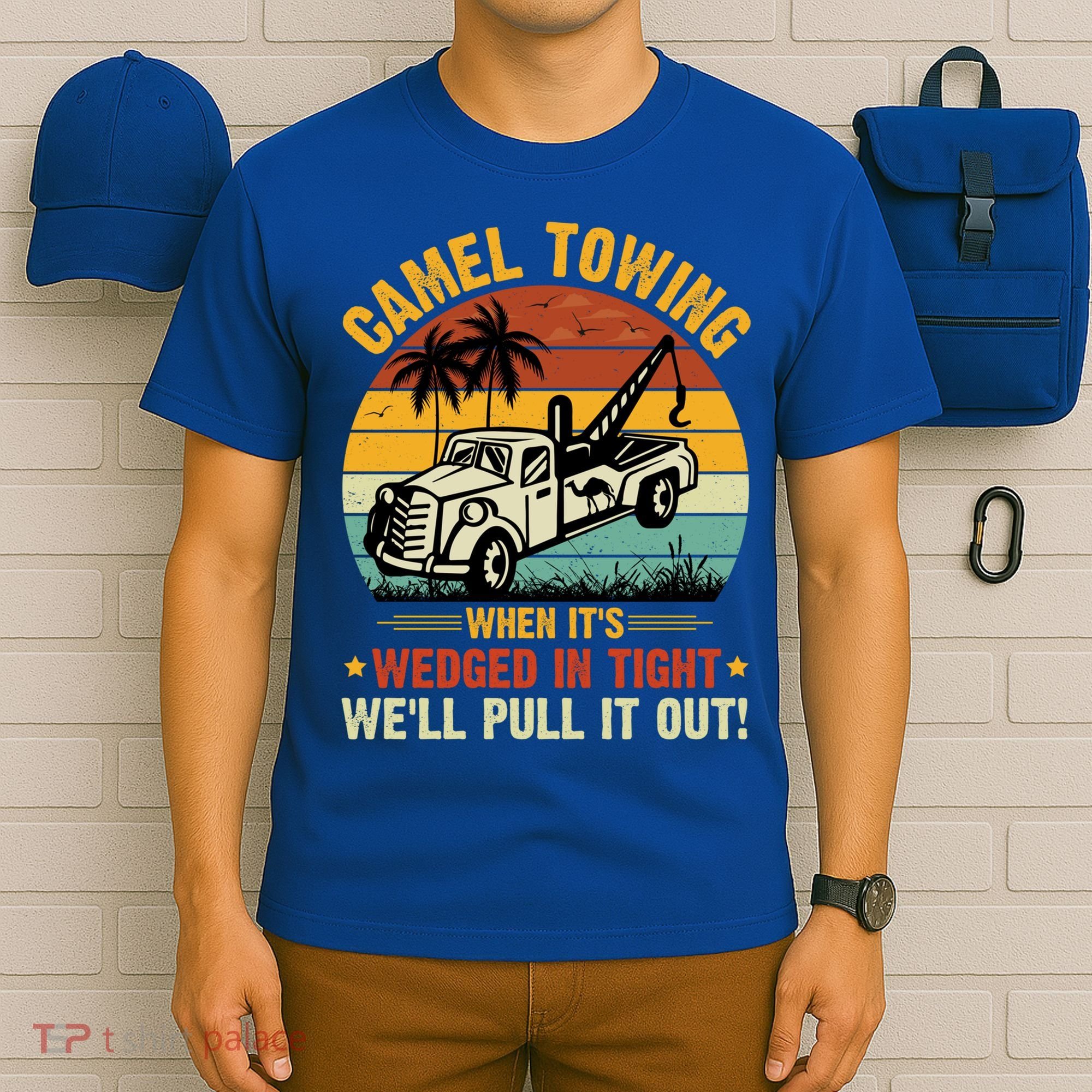 Camel Towing Retro Adult Humor Saying Funny Halloween Gift T-Shirt