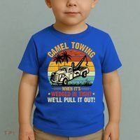 Camel Towing Retro Adult Humor Saying Funny Halloween Gift Toddler T-Shirt thumb 2
