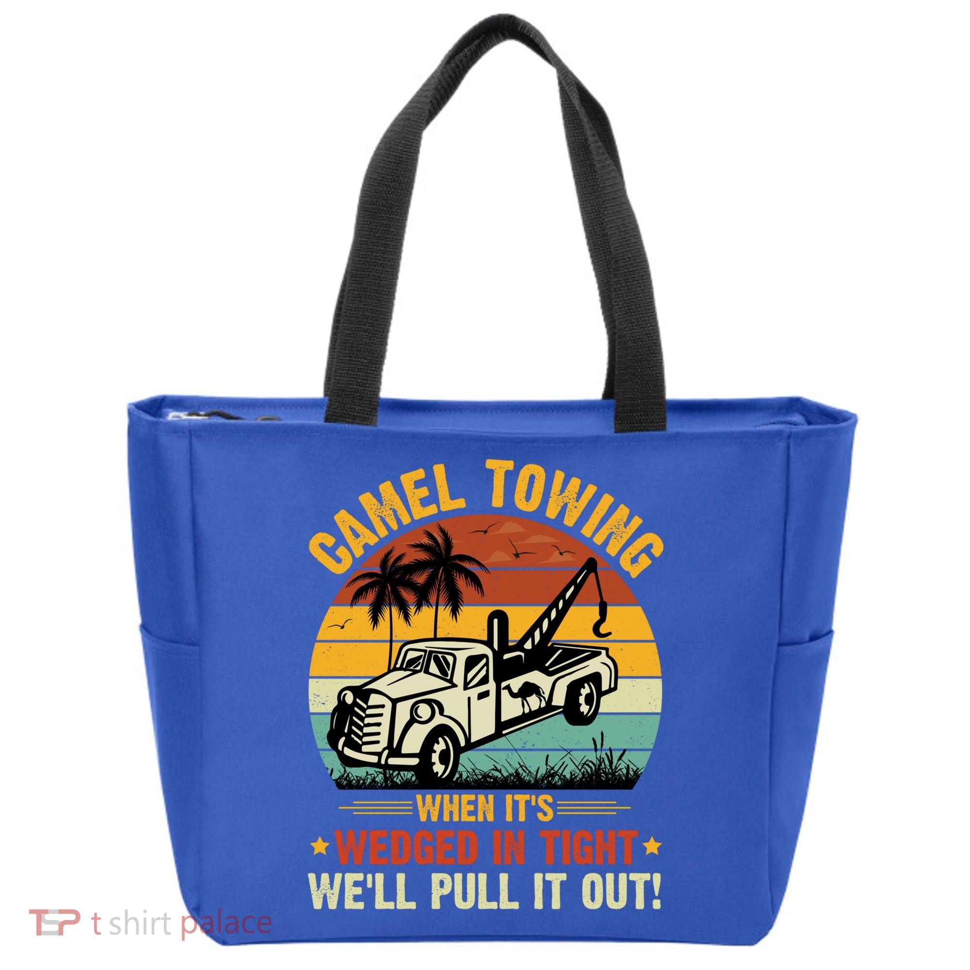 Camel Towing Retro Adult Humor Saying Funny Halloween Gift Tote Bag