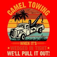 Camel Towing Retro Adult Humor Saying Funny Halloween Gift Santa Hat thumb 1
