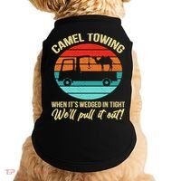 Camel Towing Retro Adult Humor Saying Funny Halloween Gift Doggie Tank thumb 0