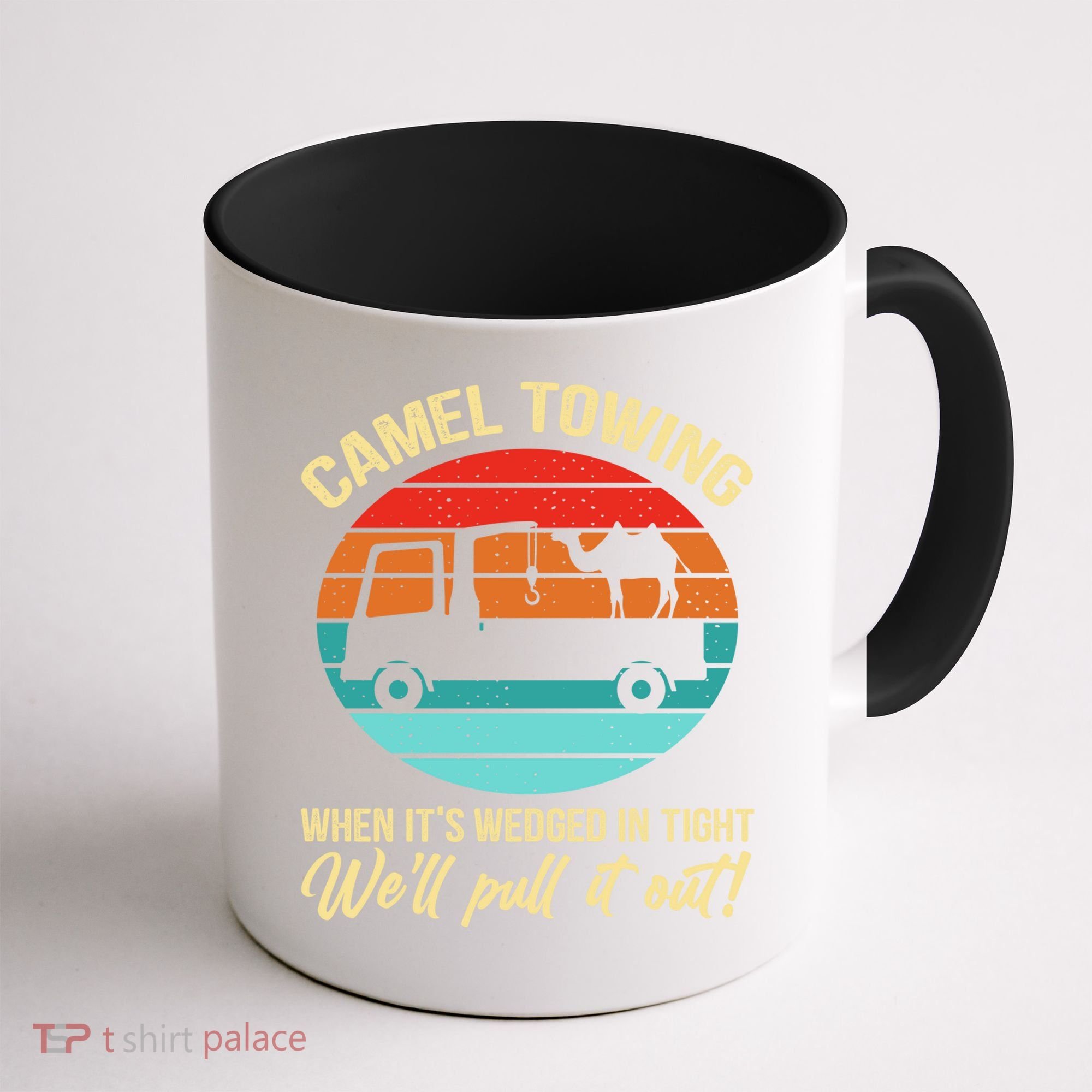 Camel Towing Retro Adult Humor Saying Funny Halloween Gift Coffee Mug