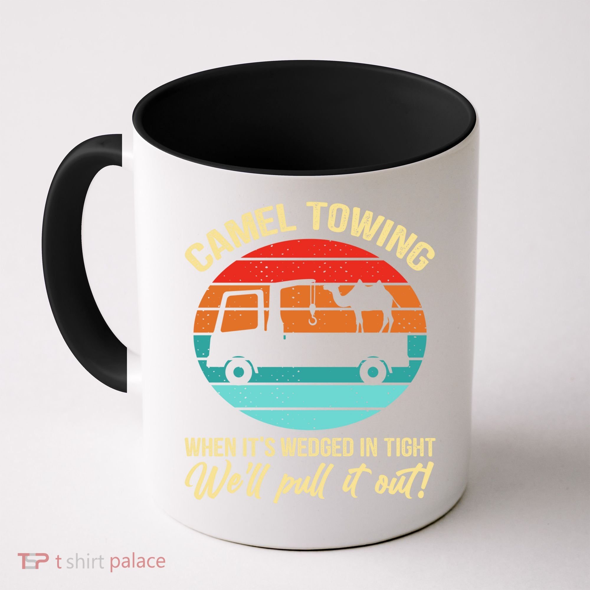 Camel Towing Retro Adult Humor Saying Funny Halloween Gift Coffee Mug