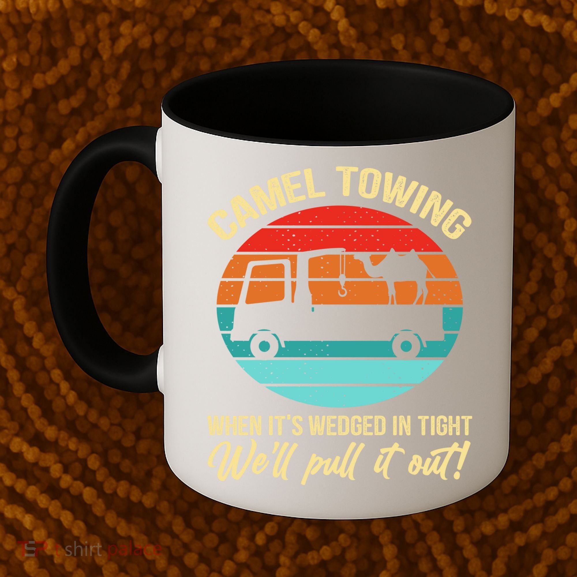 Camel Towing Retro Adult Humor Saying Funny Halloween Gift Coffee Mug