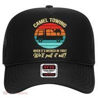 Camel Towing Retro Adult Humor Saying Funny Halloween Gift Hat thumb 0