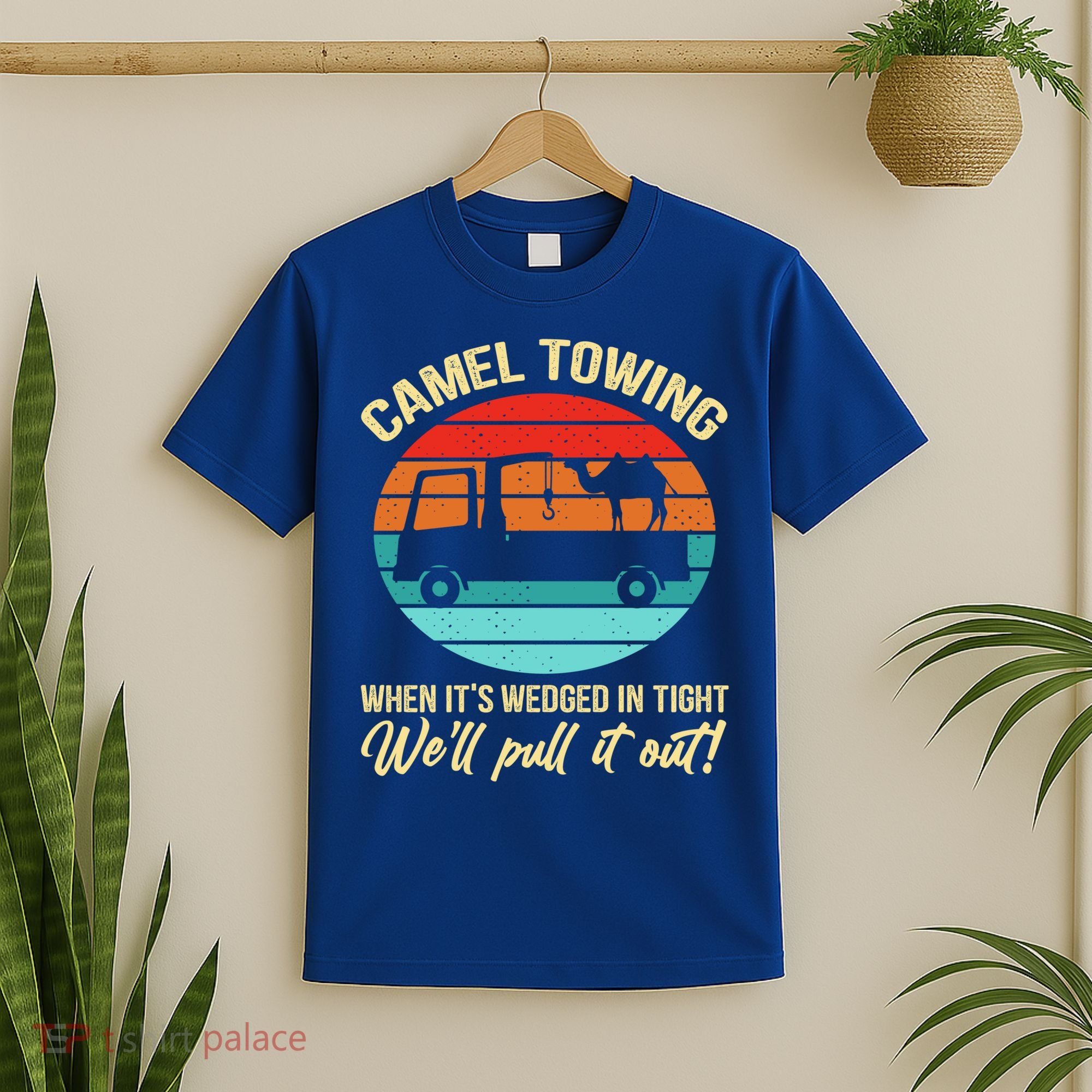 Camel Towing Retro Adult Humor Saying Funny Halloween Gift T-Shirt