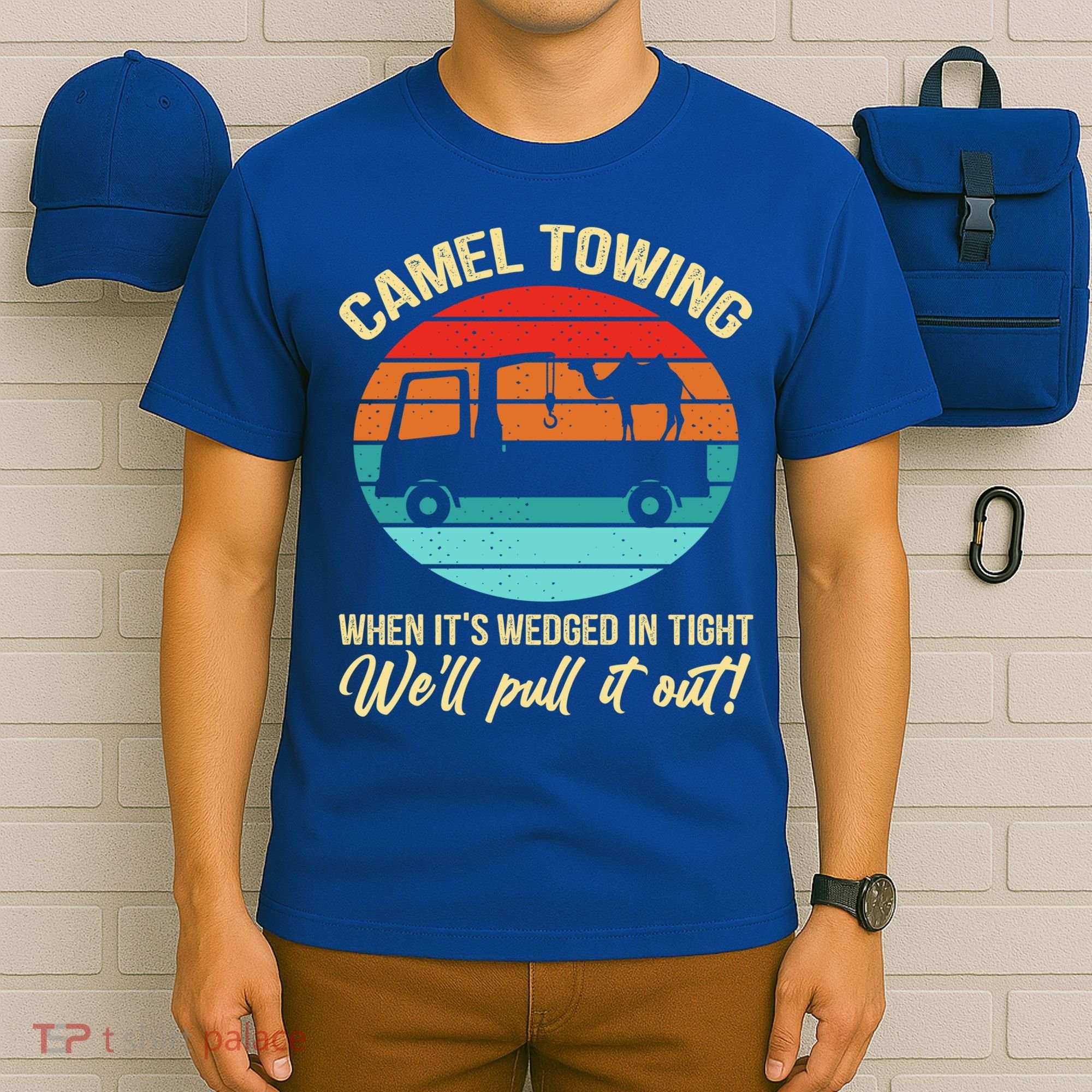 Camel Towing Retro Adult Humor Saying Funny Halloween Gift T-Shirt