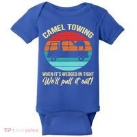 Camel Towing Retro Adult Humor Saying Funny Halloween Gift Baby Bodysuit thumb 0