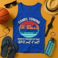 Camel Towing Retro Adult Humor Saying Funny Halloween Gift Tank Top thumb 4