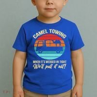 Camel Towing Retro Adult Humor Saying Funny Halloween Gift Toddler T-Shirt thumb 2