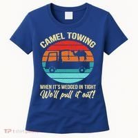 Camel Towing Retro Adult Humor Saying Funny Halloween Gift Women's T-Shirt thumb 0