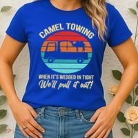 Camel Towing Retro Adult Humor Saying Funny Halloween Gift Women's T-Shirt thumb 2