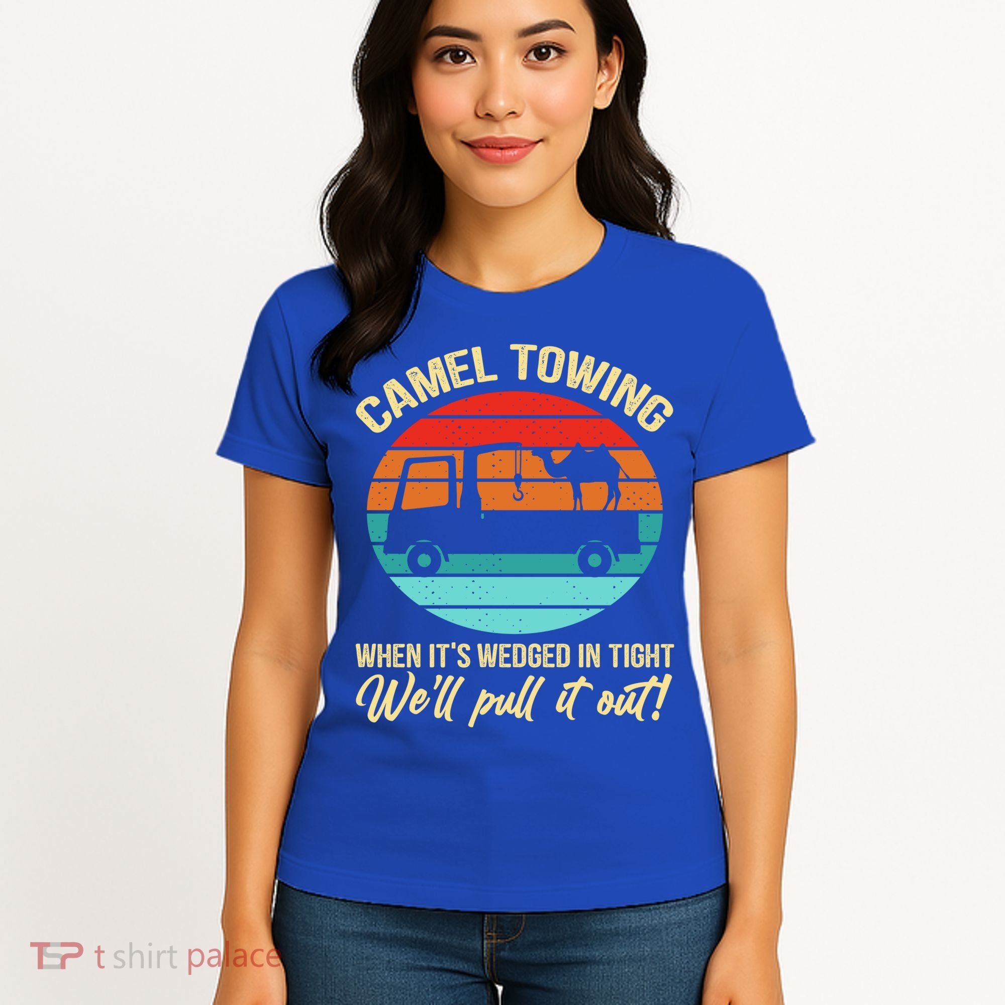 Camel Towing Retro Adult Humor Saying Funny Halloween Gift Women's T-Shirt