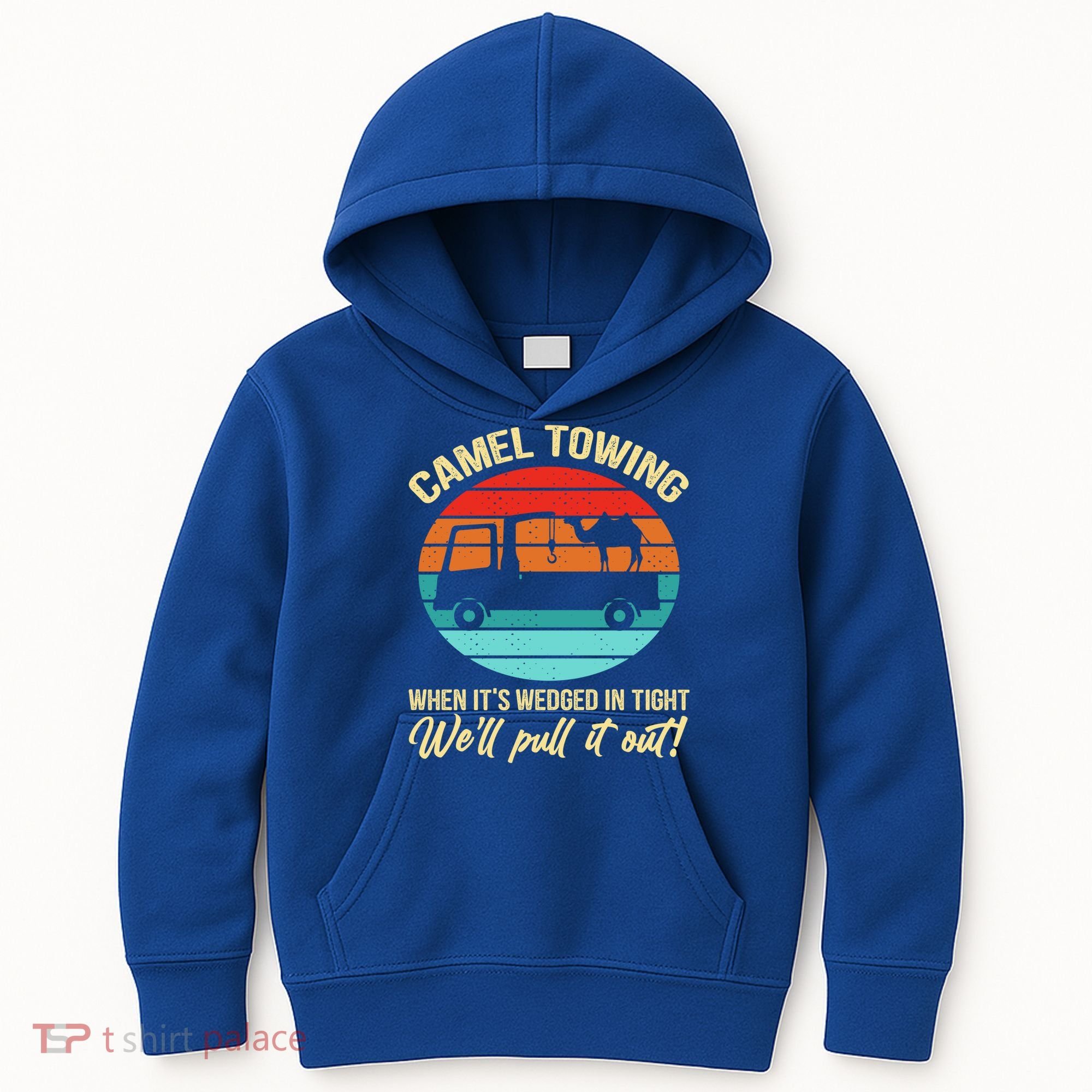 Camel Towing Retro Adult Humor Saying Funny Halloween Gift Kids Hoodie