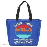 Camel Towing Retro Adult Humor Saying Funny Halloween Gift Tote Bag thumb 0