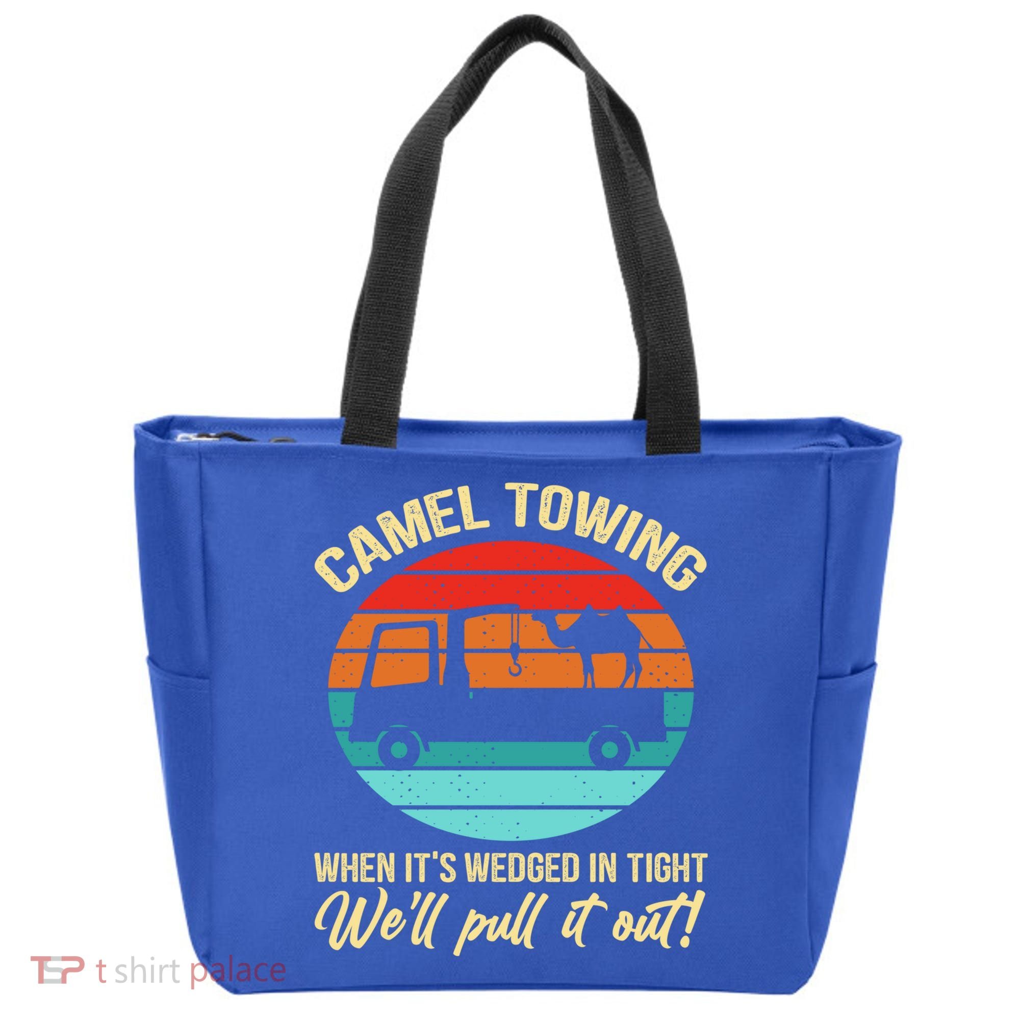 Camel Towing Retro Adult Humor Saying Funny Halloween Gift Tote Bag