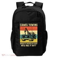 Camel Towing Retro Adult Humor Saying Funny Halloween Cool Gift Backpack thumb 0