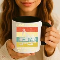 Camel Towing Retro Adult Humor Saying Funny Halloween Cool Gift Coffee Mug thumb 3