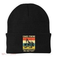 Camel Towing Retro Adult Humor Saying Funny Halloween Cool Gift Beanie thumb 0