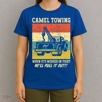Camel Towing Retro Adult Humor Saying Funny Halloween Cool Gift T-Shirt thumb 4