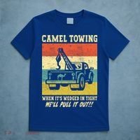 Camel Towing Retro Adult Humor Saying Funny Halloween Cool Gift T-Shirt thumb 5