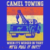 Camel Towing Retro Adult Humor Saying Funny Halloween Cool Gift Coaster thumb 2
