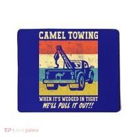 Camel Towing Retro Adult Humor Saying Funny Halloween Cool Gift Mousepad thumb 0