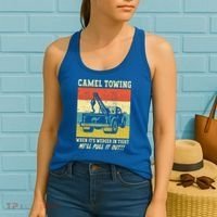 Camel Towing Retro Adult Humor Saying Funny Halloween Cool Gift Women's Tank Top thumb 2