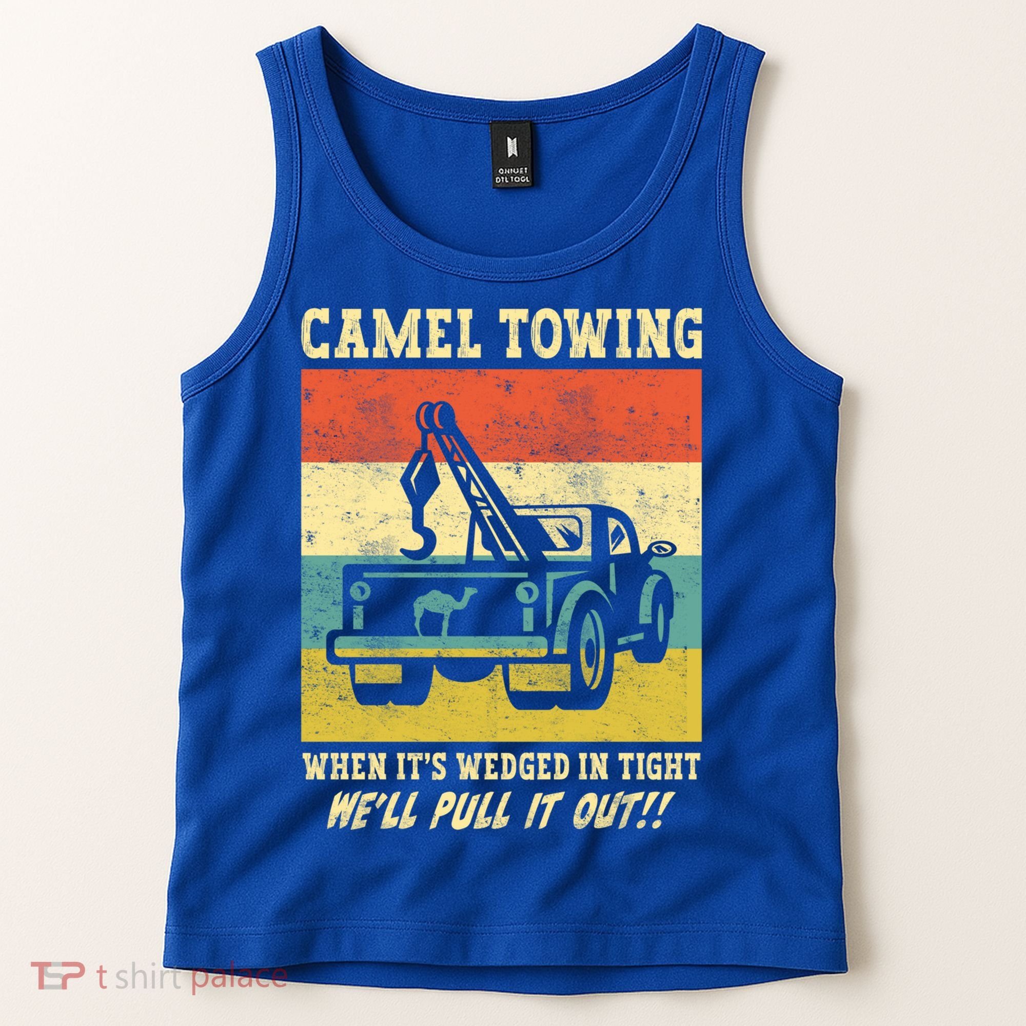 Camel Towing Retro Adult Humor Saying Funny Halloween Cool Gift Tank Top