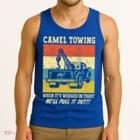 Camel Towing Retro Adult Humor Saying Funny Halloween Cool Gift Tank Top thumb 3