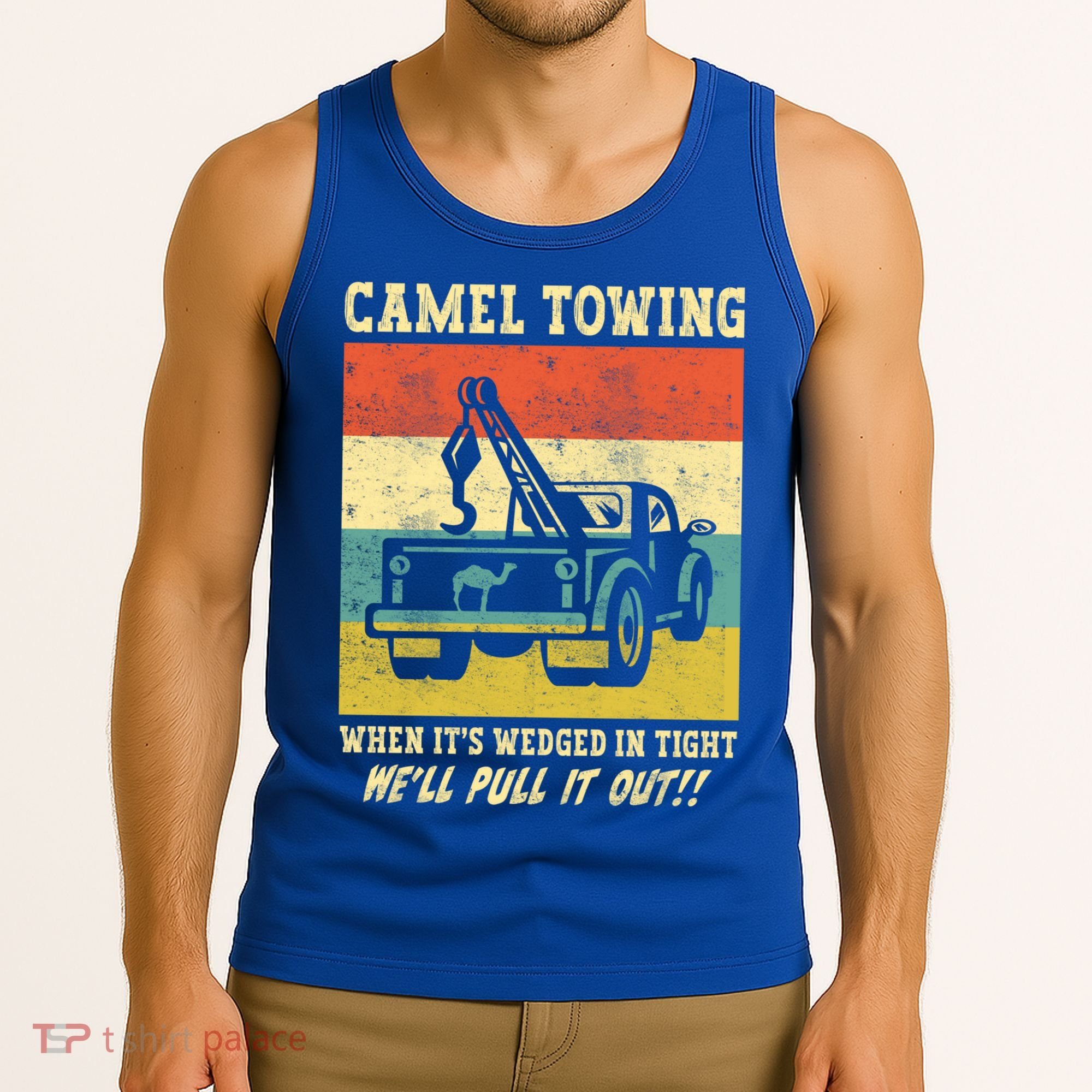 Camel Towing Retro Adult Humor Saying Funny Halloween Cool Gift Tank Top