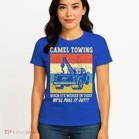 Camel Towing Retro Adult Humor Saying Funny Halloween Cool Gift Women's T-Shirt thumb 4