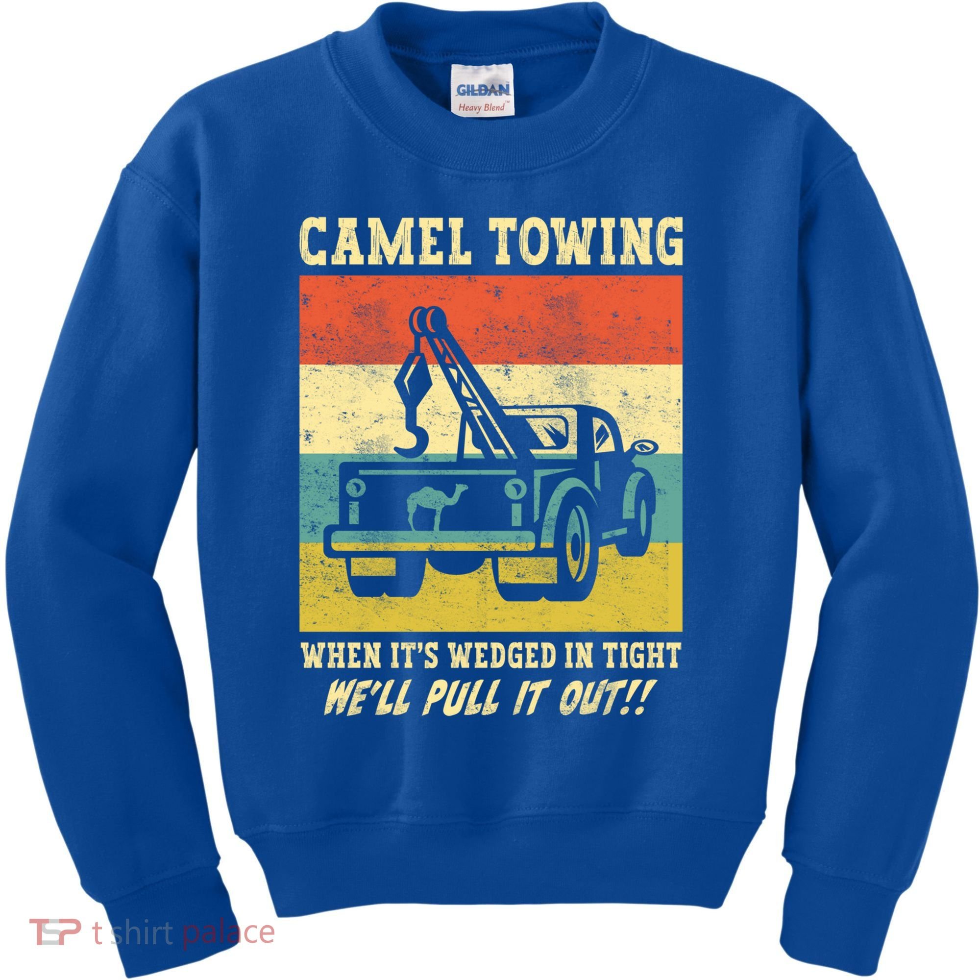 Camel Towing Retro Adult Humor Saying Funny Halloween Cool Gift Kids Sweatshirt