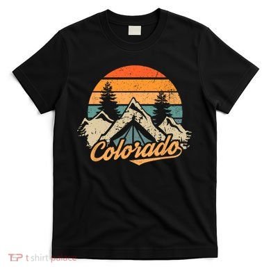 Colorado Tee Retro Vintage Mountains Nature Hiking T-Shirt