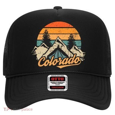 Colorado Tee Retro Vintage Mountains Nature Hiking Hat