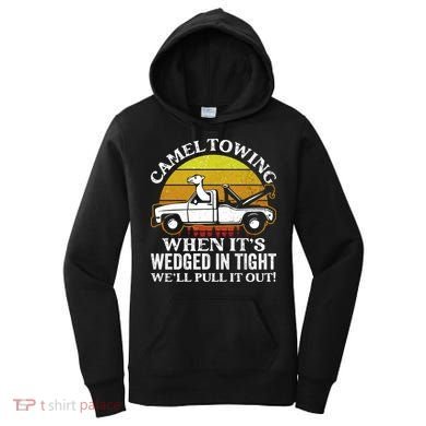Camel Towing Retro Humor Saying Funny Transport Halloween Gift Women's Hoodie
