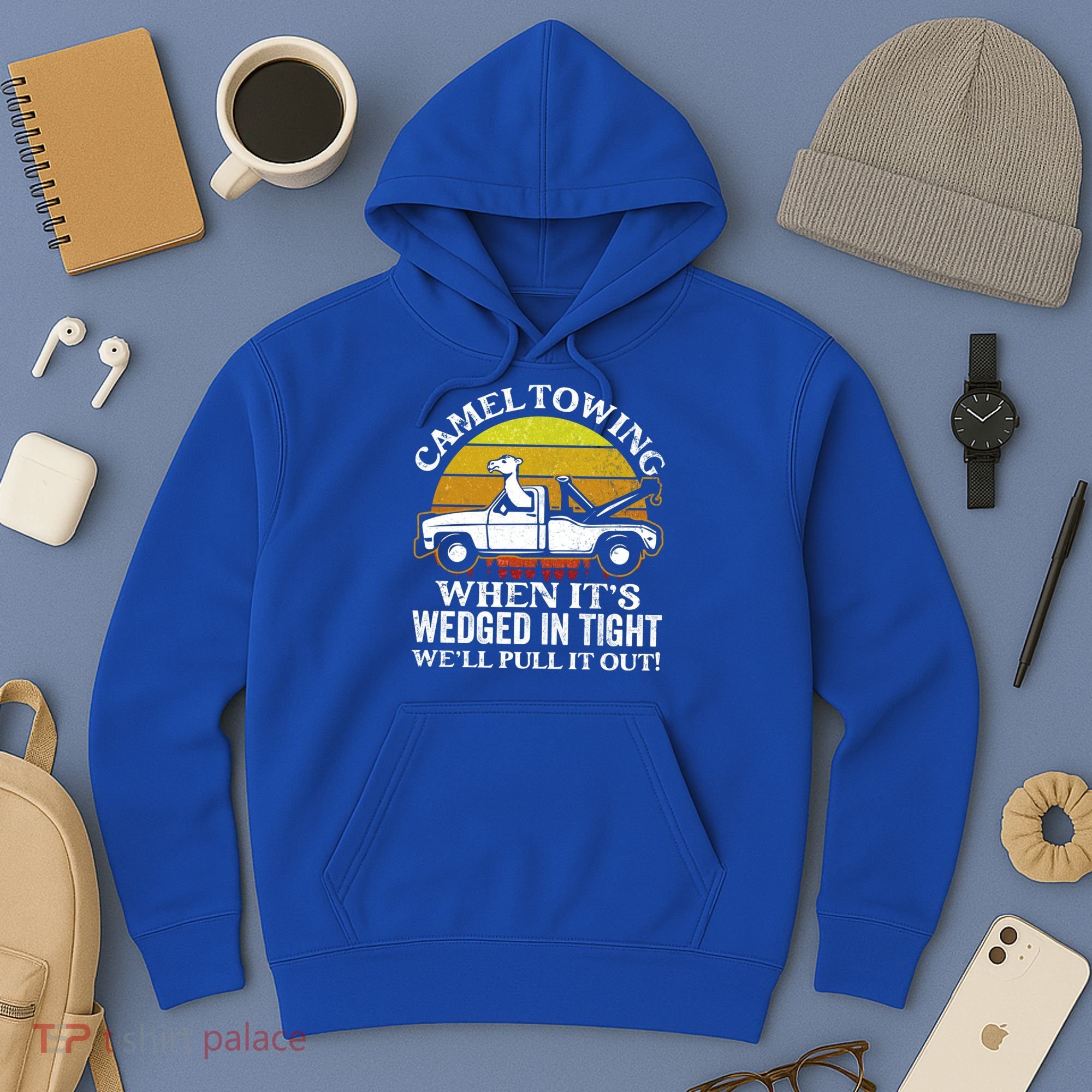 Camel Towing Retro Humor Saying Funny Transport Halloween Gift Hoodie