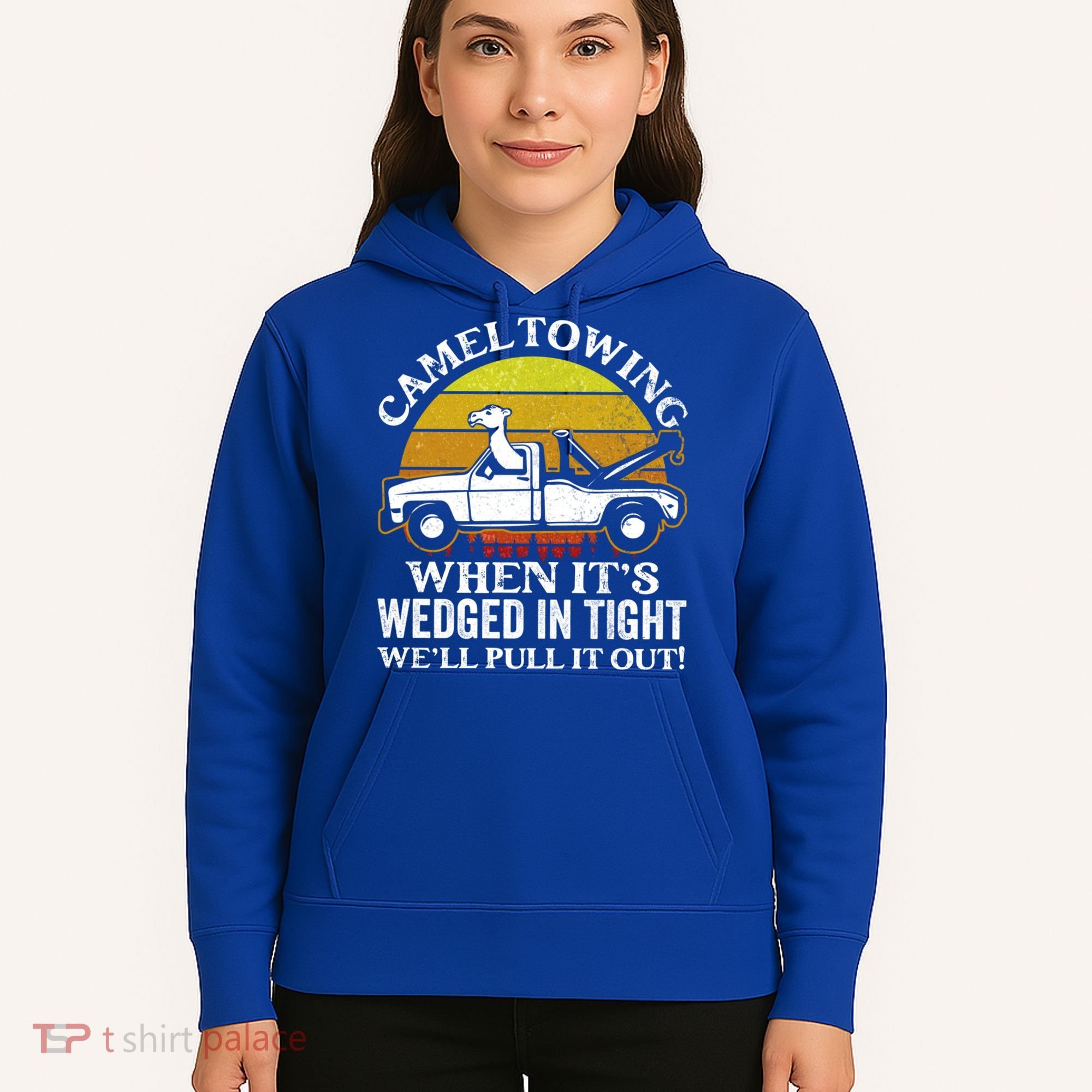 Camel Towing Retro Humor Saying Funny Transport Halloween Gift Hoodie