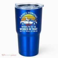 Camel Towing Retro Humor Saying Funny Transport Halloween Gift Tumbler thumb 0