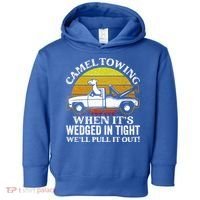 Camel Towing Retro Humor Saying Funny Transport Halloween Gift Toddler Hoodie thumb 0