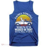 Camel Towing Retro Humor Saying Funny Transport Halloween Gift Tank Top thumb 0